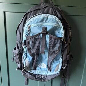 The North Face Recon Blue Hiking School Laptop Computer Book Bag Backpack